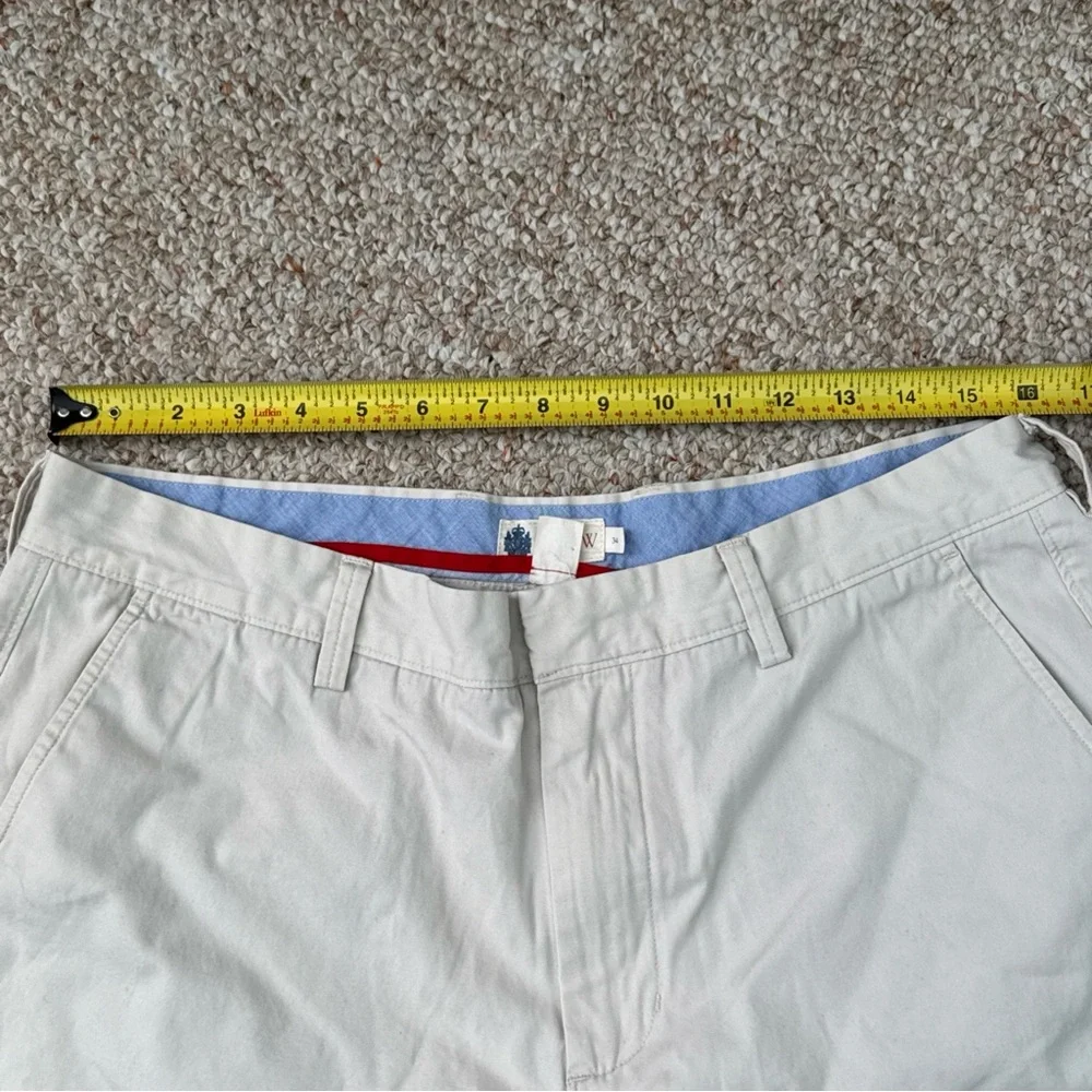 J. Crew Men's Off-White Flat-Front Chino Shorts 34 - Picture 3 of 5